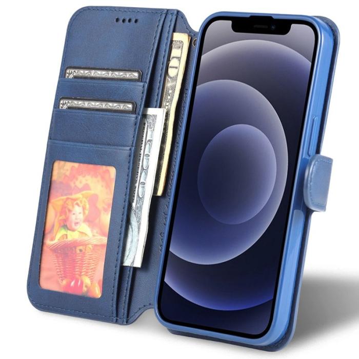 AZNS - AZNS iPhone 14 Plus Fodral PU Läder - Ställ, Blå