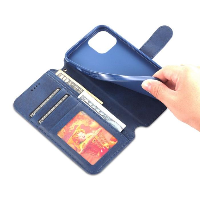 AZNS - AZNS iPhone 14 Plus Fodral PU Läder - Ställ, Blå