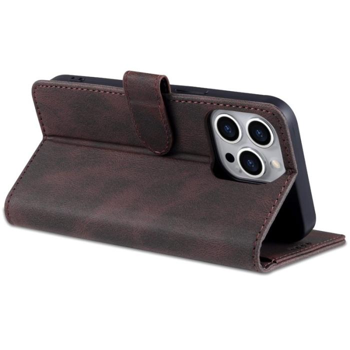 AZNS - AZNS iPhone 14 Pro Fodral i PU-läder - Brun - Stöttålig och praktisk