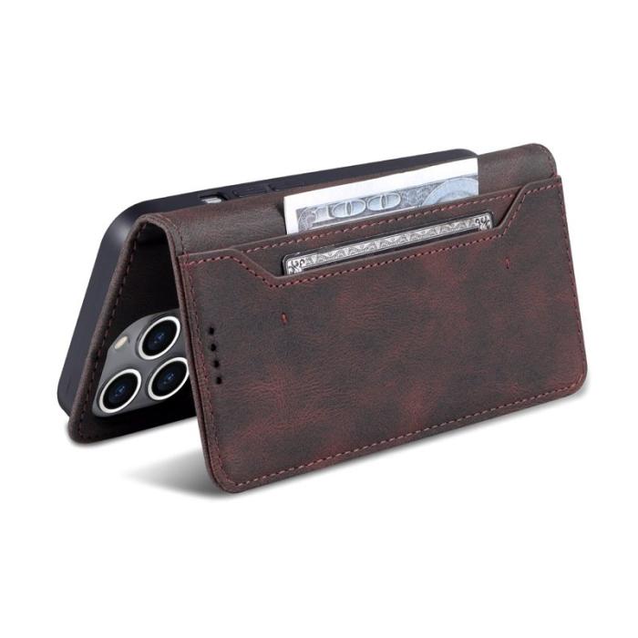 AZNS - AZNS iPhone 14 Pro Fodral i PU-läder - Brun - Stöttålig och praktisk