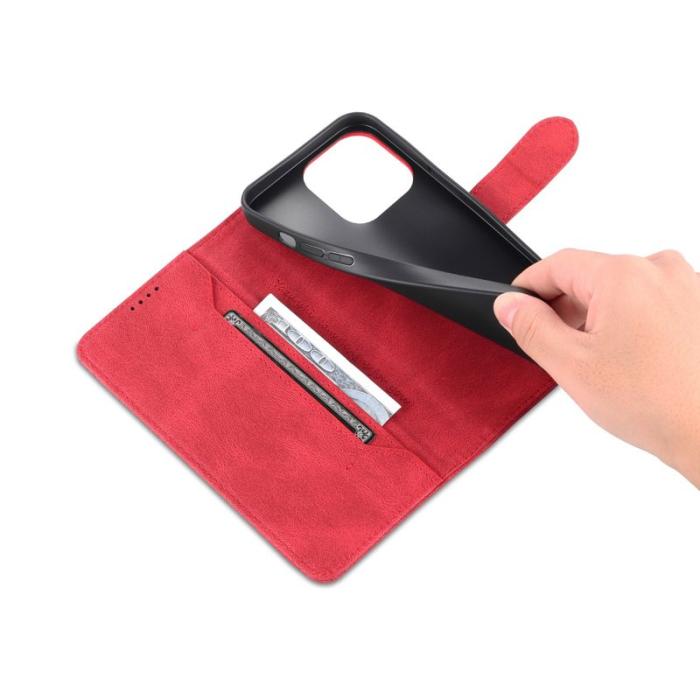 AZNS - AZNS iPhone 14 Pro Fodral i PU-läder - Röd
