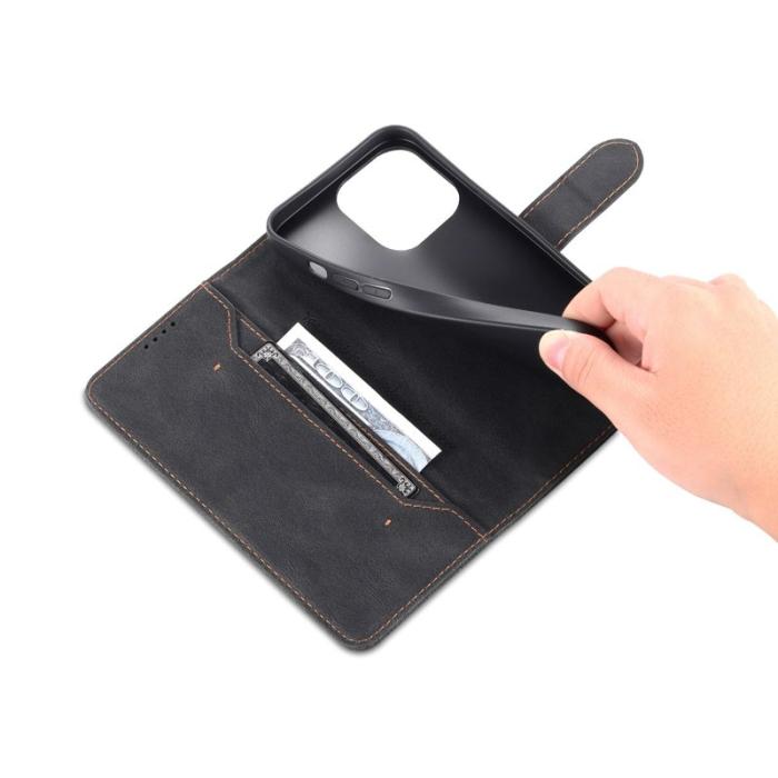 AZNS - AZNS iPhone 14 Pro Fodral i PU-läder - Svart
