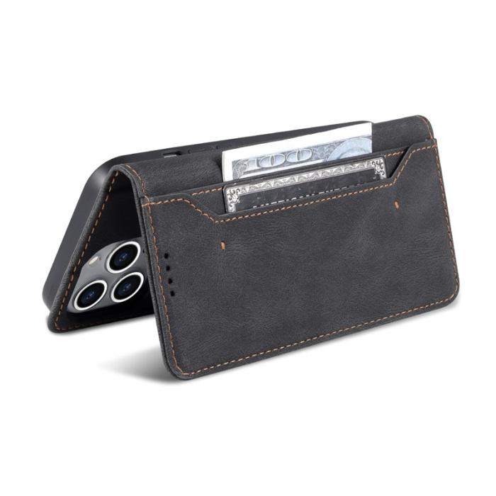 AZNS - AZNS iPhone 14 Pro Fodral i PU-läder - Svart