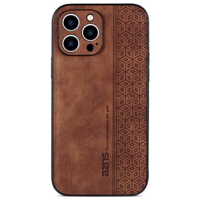 AZNS - AZNS iPhone 14 Pro Fodral PU Läder - Brun