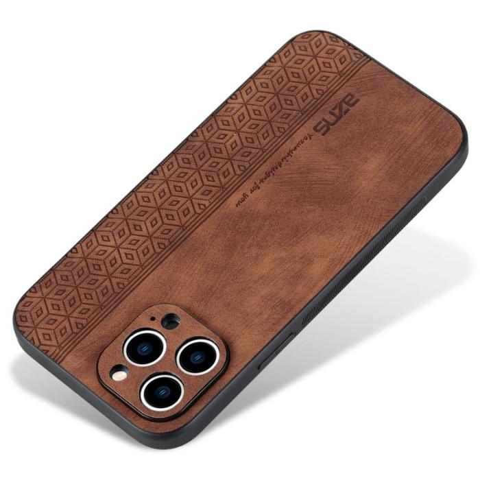 AZNS - AZNS iPhone 14 Pro Fodral PU Läder - Brun