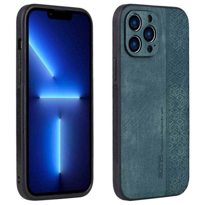 AZNS - AZNS iPhone 14 Pro Fodral - PU Läder - Grön