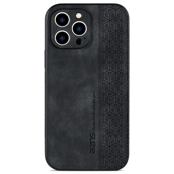AZNS - AZNS iPhone 14 Pro Fodral PU Läder - Svart