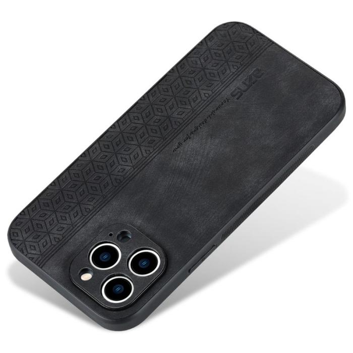 AZNS - AZNS iPhone 14 Pro Fodral PU Läder - Svart