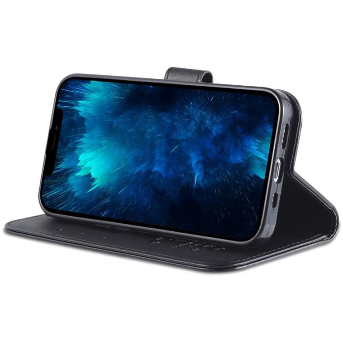 AZNS - AZNS iPhone 14 Pro Max Fodral i PU-läder - Svart