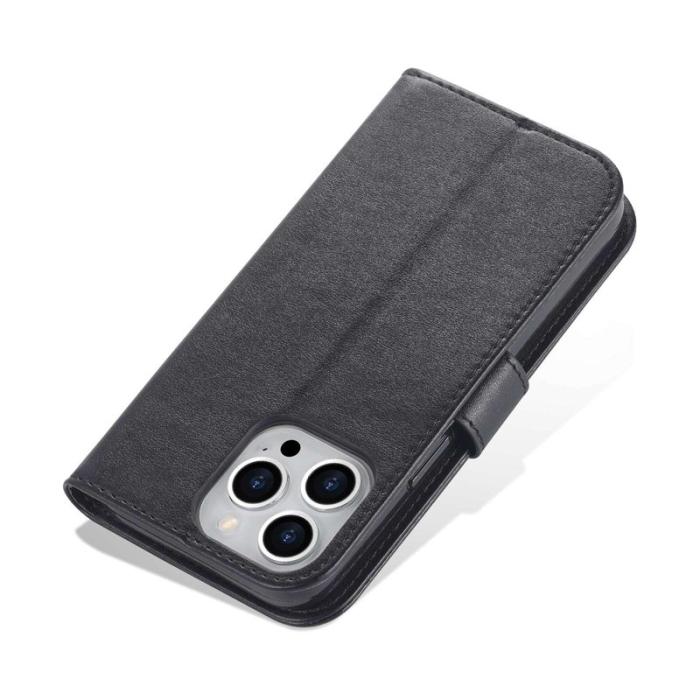 AZNS - AZNS iPhone 14 Pro Max Fodral i PU-läder - Svart