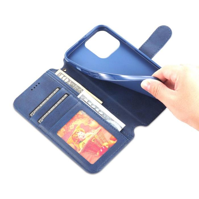AZNS - AZNS iPhone 14 Pro Max Fodral - PU läder - Stöd - Blå