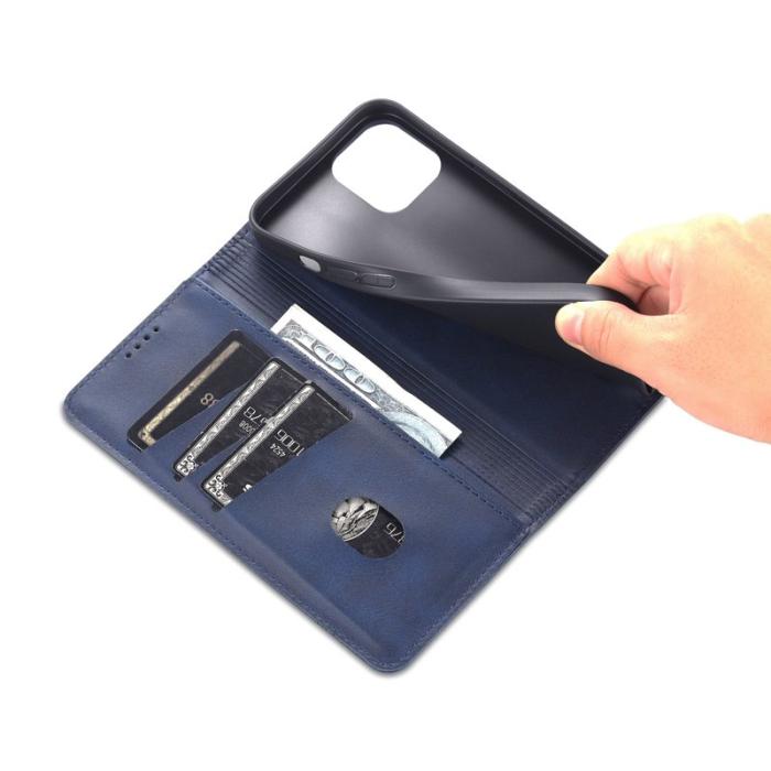 AZNS - AZNS iPhone 15 Plus Plånboksfodral Anti-scratch Konstläder - Blå