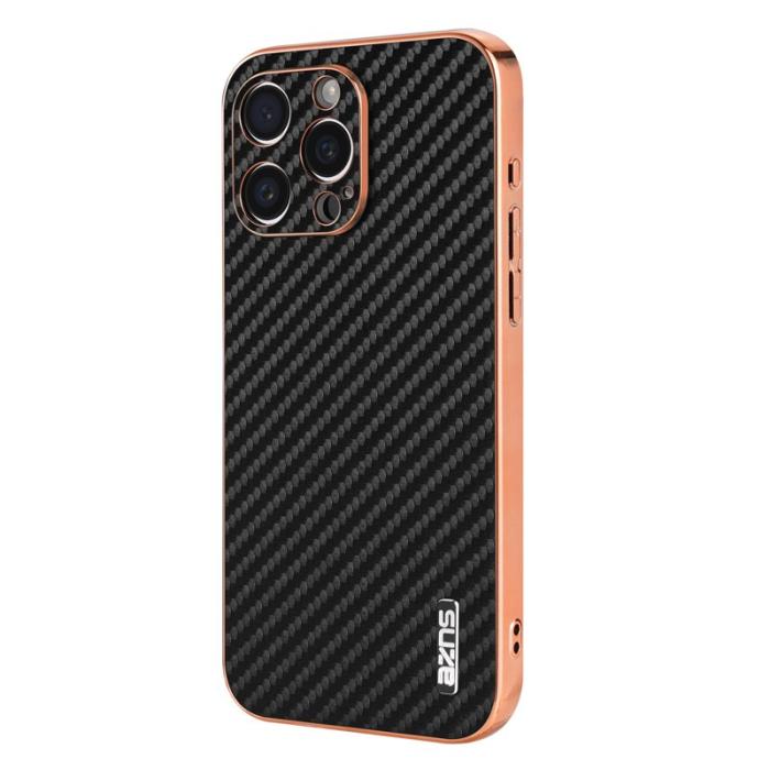 AZNS - AZNS iPhone 15 Pro Fodral Electroplating PU+TPU - Svart