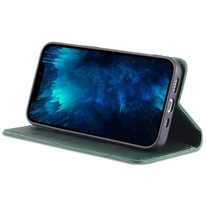 AZNS - AZNS iPhone 15 Pro Fodral i PU-läder - Full skydd - Grön