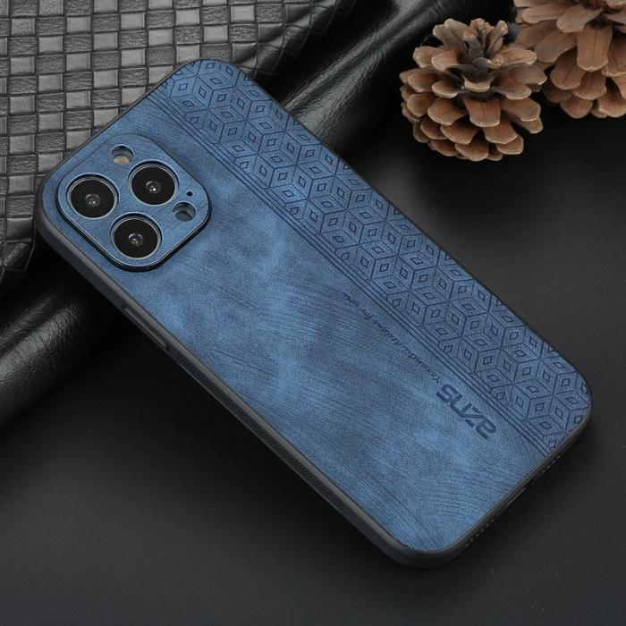 AZNS - AZNS iPhone 15 Pro Fodral PU Läder - Blå