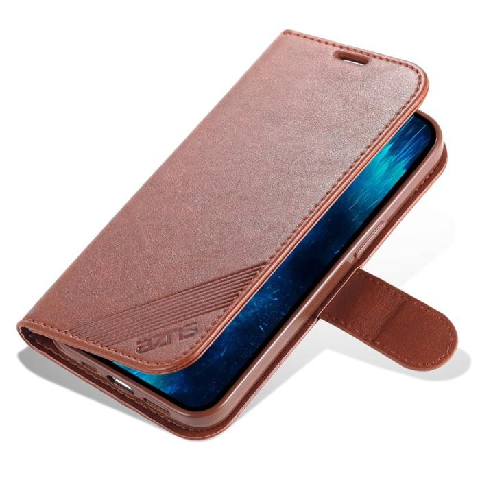 AZNS - AZNS iPhone 15 Pro Max Fodral PU Läder - Brun