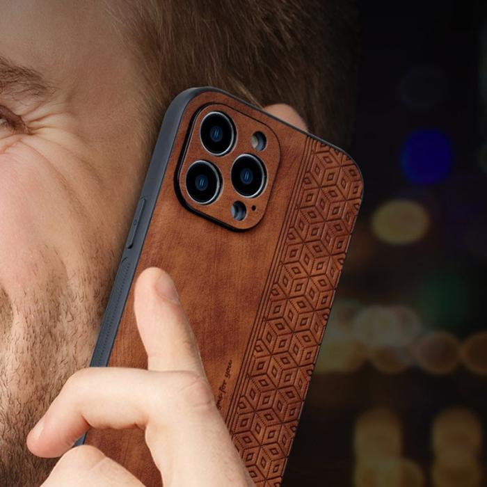 AZNS - AZNS iPhone 15 Pro Max Fodral PU Läder - Grön