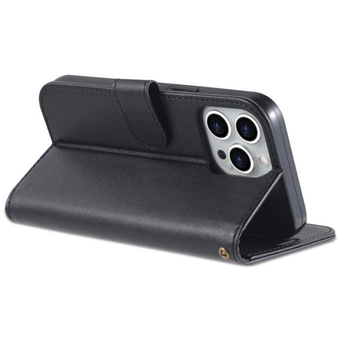AZNS - AZNS iPhone 15 Pro Max Fodral - PU Läder - Svart