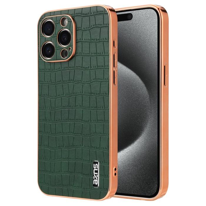 AZNS - AZNS iPhone 15 Pro Max Fodral Shockproof PU+TPU - Grön