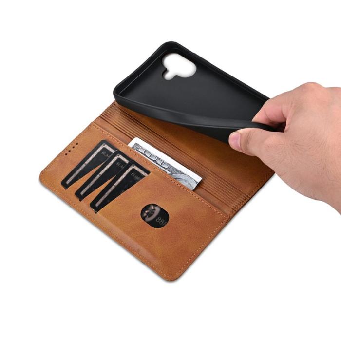 AZNS - AZNS iPhone 16 Plus Fodral Äkta läder - Brun