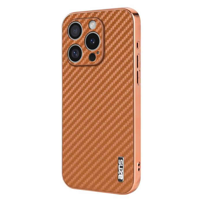 AZNS - AZNS iPhone 16 Pro Fodral Electroplating PU+TPU - Brun