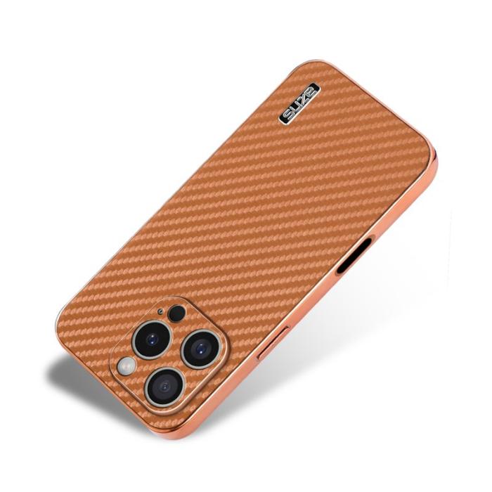 AZNS - AZNS iPhone 16 Pro Fodral Electroplating PU+TPU - Brun