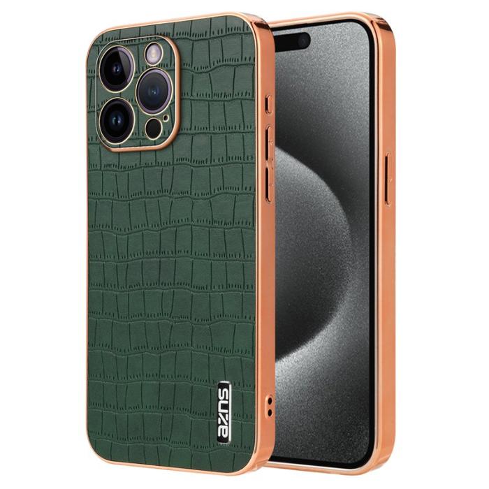 AZNS - AZNS iPhone 16 Pro Fodral Electroplating PU+TPU - Grön