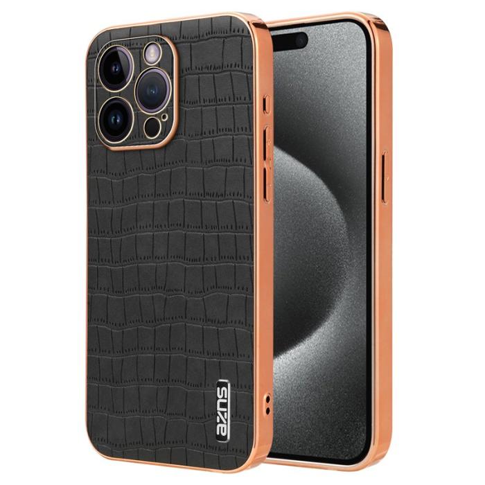 AZNS - AZNS iPhone 16 Pro Fodral Electroplating PU+TPU - Svart
