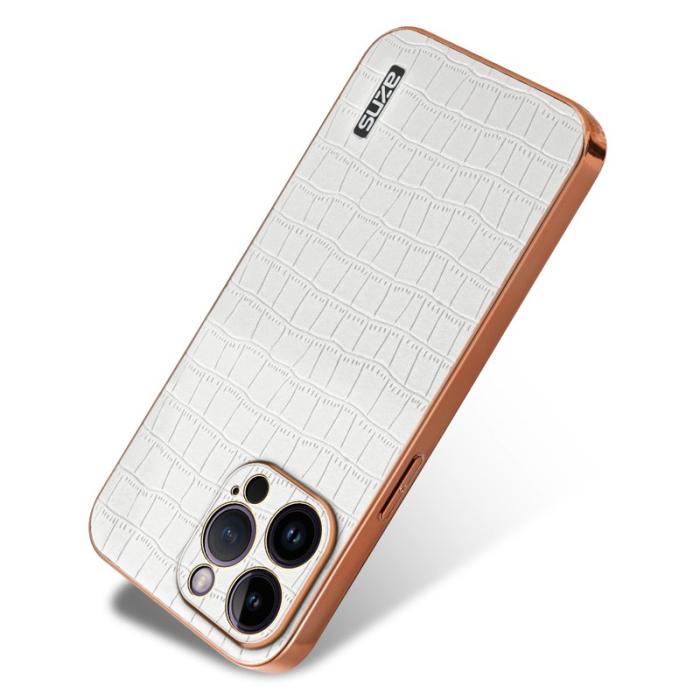 AZNS - AZNS iPhone 16 Pro Fodral Electroplating PU+TPU - Vit