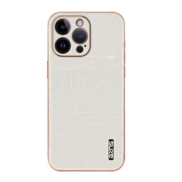 AZNS - AZNS iPhone 16 Pro Fodral Electroplating PU+TPU - Vit