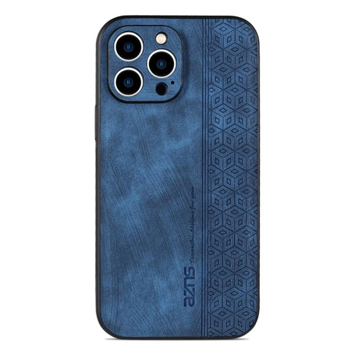 AZNS - AZNS iPhone 16 Pro Fodral Skyddande PU Läder - Blå