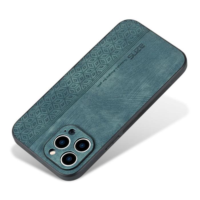 AZNS - AZNS iPhone 16 Pro Fodral Skyddande PU Läder - Grön