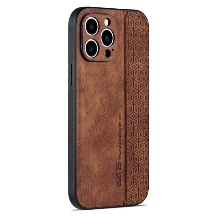 AZNS - AZNS iPhone 16 Pro Max Fodral Anti-Drop Konstläder - Brun