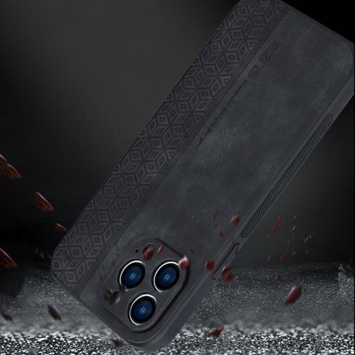 AZNS - AZNS iPhone 16 Pro Max Fodral Anti-Drop PU Läder - Blå