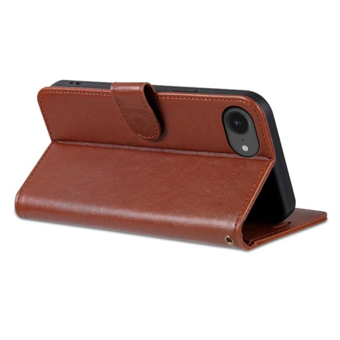 AZNS - AZNS iPhone 16e Fodral Anti-Scratch Konstläder - Brun
