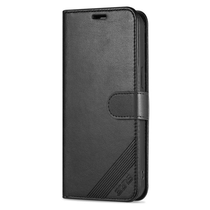 AZNS - AZNS iPhone 16e Fodral Anti-Scratch PU Läder - Svart