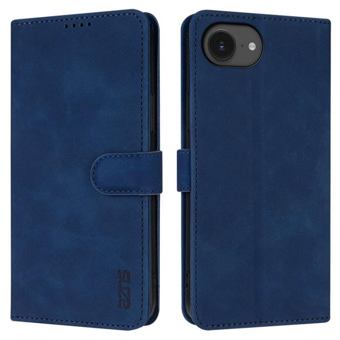 AZNS - AZNS iPhone 16e Fodral PU Läder Plånboksfodral - Blå