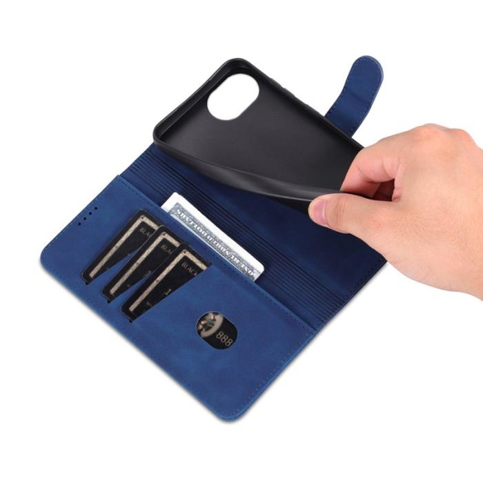 AZNS - AZNS iPhone 16e Fodral PU Läder Plånboksfodral - Blå