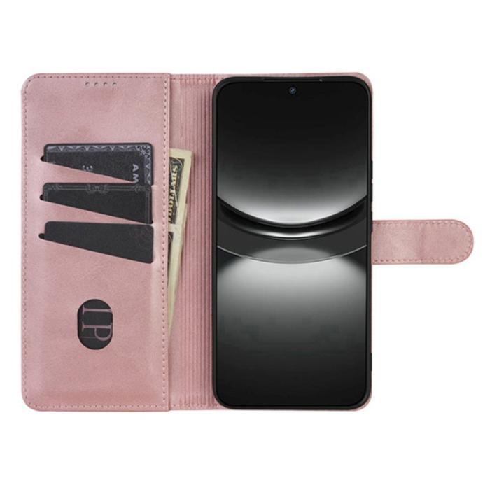 AZNS - AZNS iPhone 16e Fodral PU Läder Plånboksfodral - Roséguld