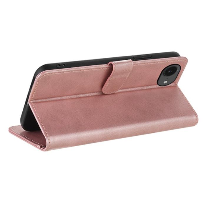 AZNS - AZNS iPhone 16e Fodral PU Läder Plånboksfodral - Roséguld