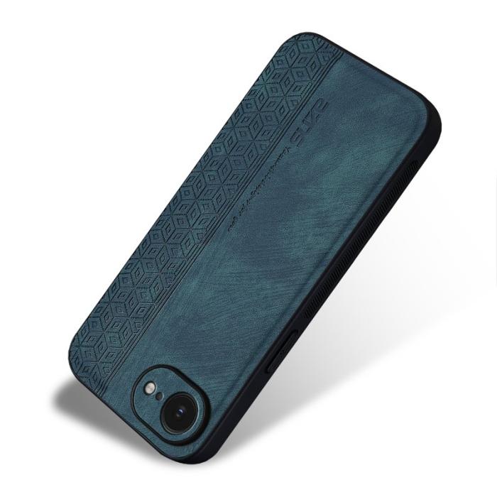 AZNS - AZNS iPhone 16e Fodral Skyddande PU Läder - Grön