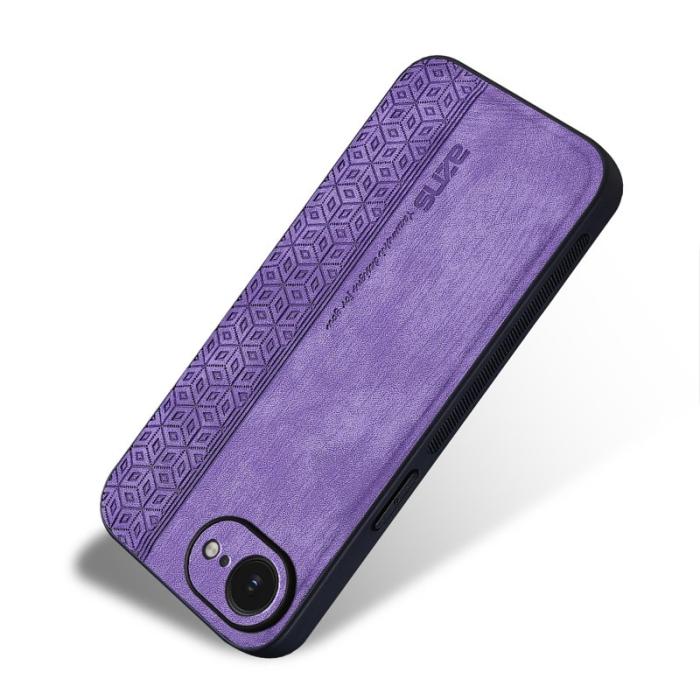 AZNS - AZNS iPhone 16e Fodral Skyddande PU Läder - Lila