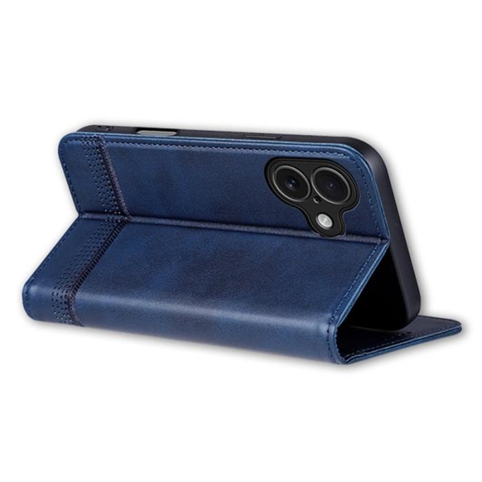 AZNS - AZNS iPhone 17 Fodral Äkta läder Plånboksfodral - Blå