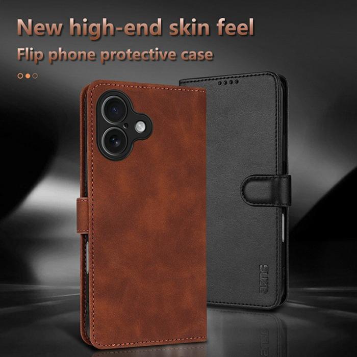 AZNS - AZNS iPhone 17 Fodral PU Läder Plånboksfodral - Blå