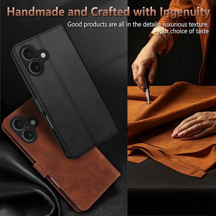 AZNS - AZNS iPhone 17 Fodral PU Läder Plånboksfodral - Blå