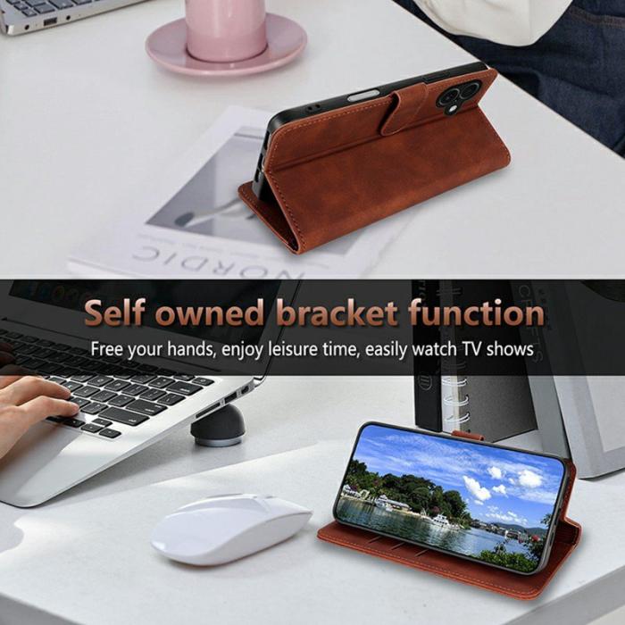 AZNS - AZNS iPhone 17 Fodral PU Läder Plånboksfodral - Röd