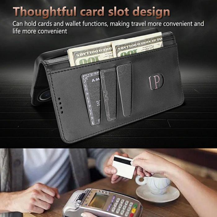 AZNS - AZNS iPhone 17 Fodral PU Läder Plånboksfodral - Svart