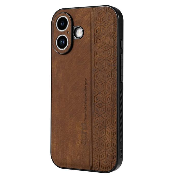 AZNS - AZNS iPhone 17 Fodral Skyddande PU Läder - Brun