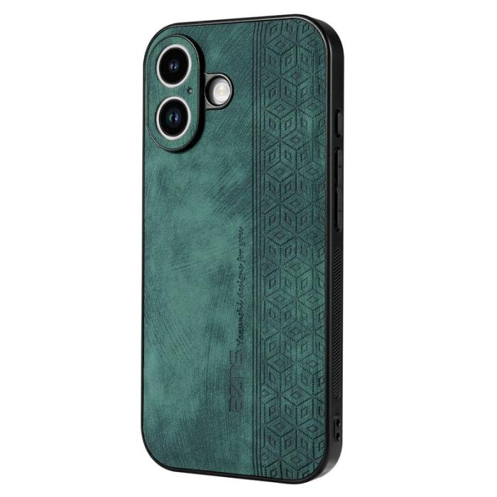 AZNS - AZNS iPhone 17 Fodral Skyddande PU Läder - Grön