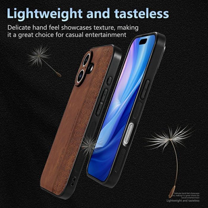 AZNS - AZNS iPhone 17 Fodral Skyddande PU Läder - Lila